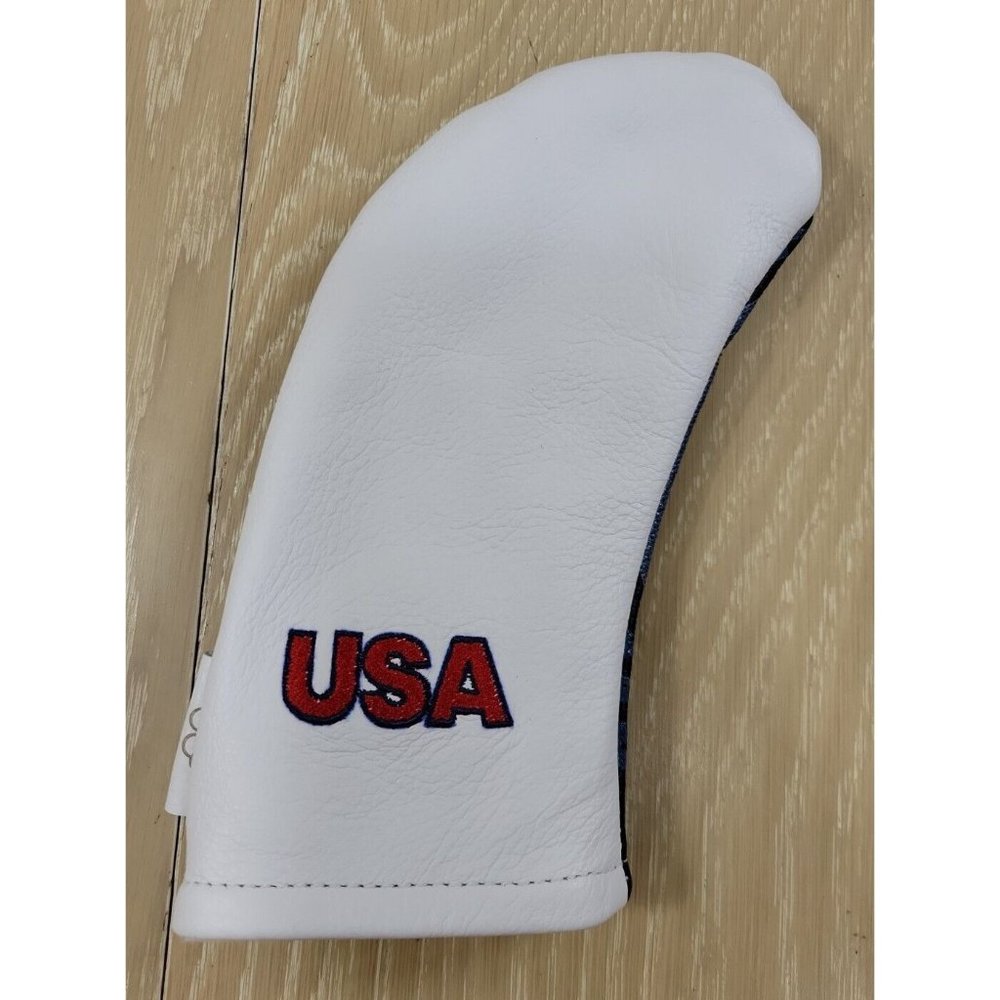 USA 2021 Olympics Golf Iron Headcover Blue Graphic White Front Embroidered
